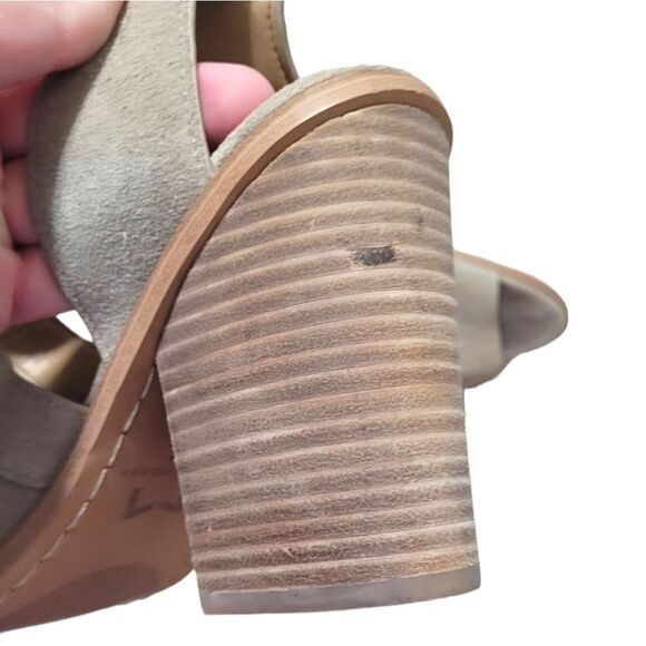 Marc Fisher Light Brown Suede Strappy Heeled Sandals - Picture 7 of 7